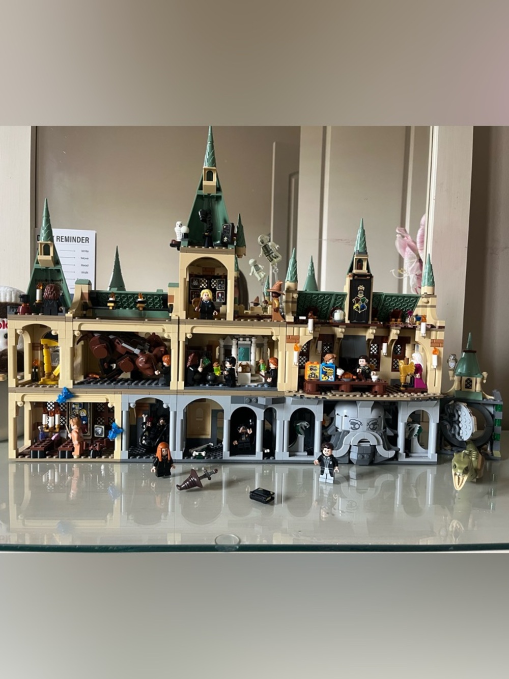 Harry Potter lego castle Building Set in Green, Tan, Gray and Brown